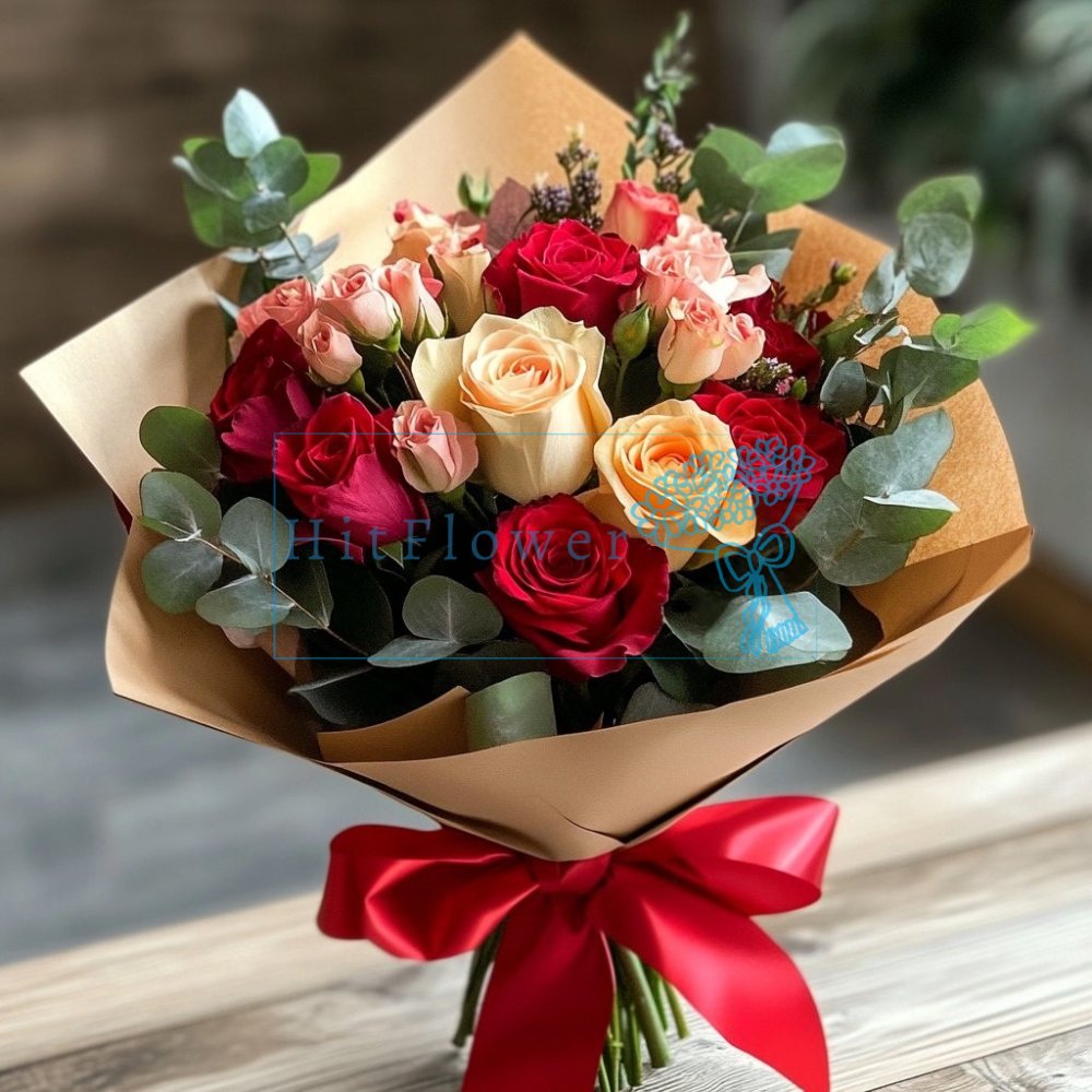 Букет Розовый шарм Букет роз Розовый шарм